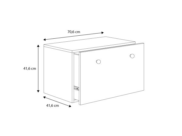 Inga toy chest - white - black handles