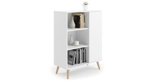 Fondi bookcase on wooden legs