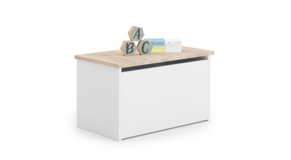 Daria toy chest white/sonoma oak