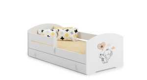 Luk - single bed 160x80 with children's graphics