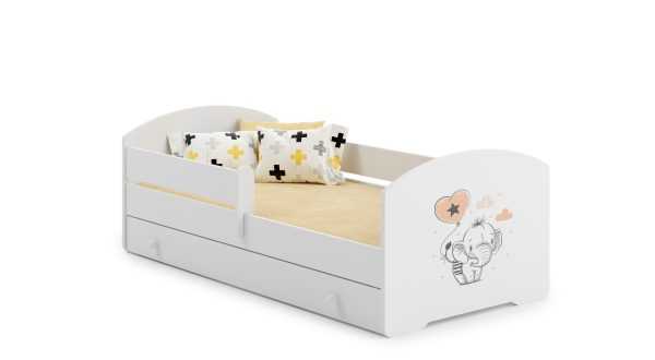 Luk - single bed 160x80 with children's graphics