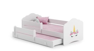 Fala double bed 160x80 with children's graphics