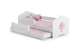 Fala double bed 160x80 with children's graphics