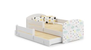 Luk double bed Luk 160x80 with children's graphics