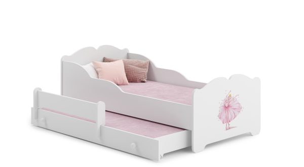 Anna double bed 160x80 with children's graphics