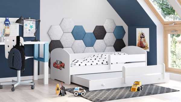 Luk double bed Luk 160x80 with children's graphics