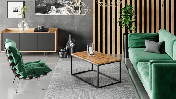 w stylu loft - dąb craft złoty