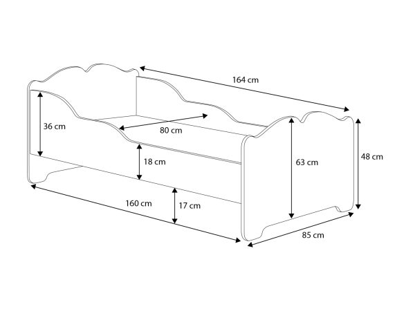 Anna - single bed 160x80 white