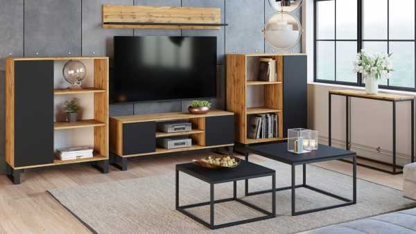 TWIN double coffee table - black