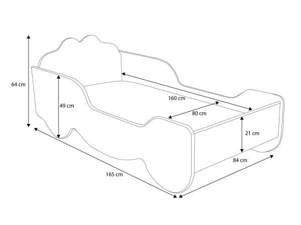 Kareta 160x80 children's bed with mattress and frame included